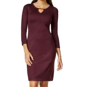 NEW Calvin Klein Hardware Keyhole Sweater Dress
